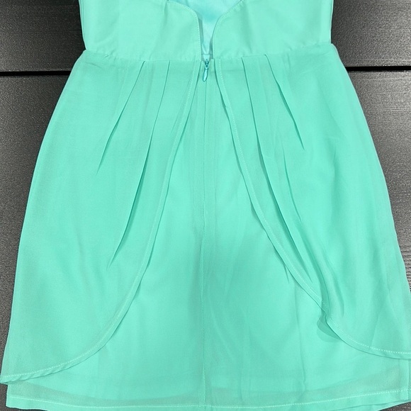 Tobi Robbin Egg Blue Wrap Effect Mini Dress - S - Picture 4 of 11